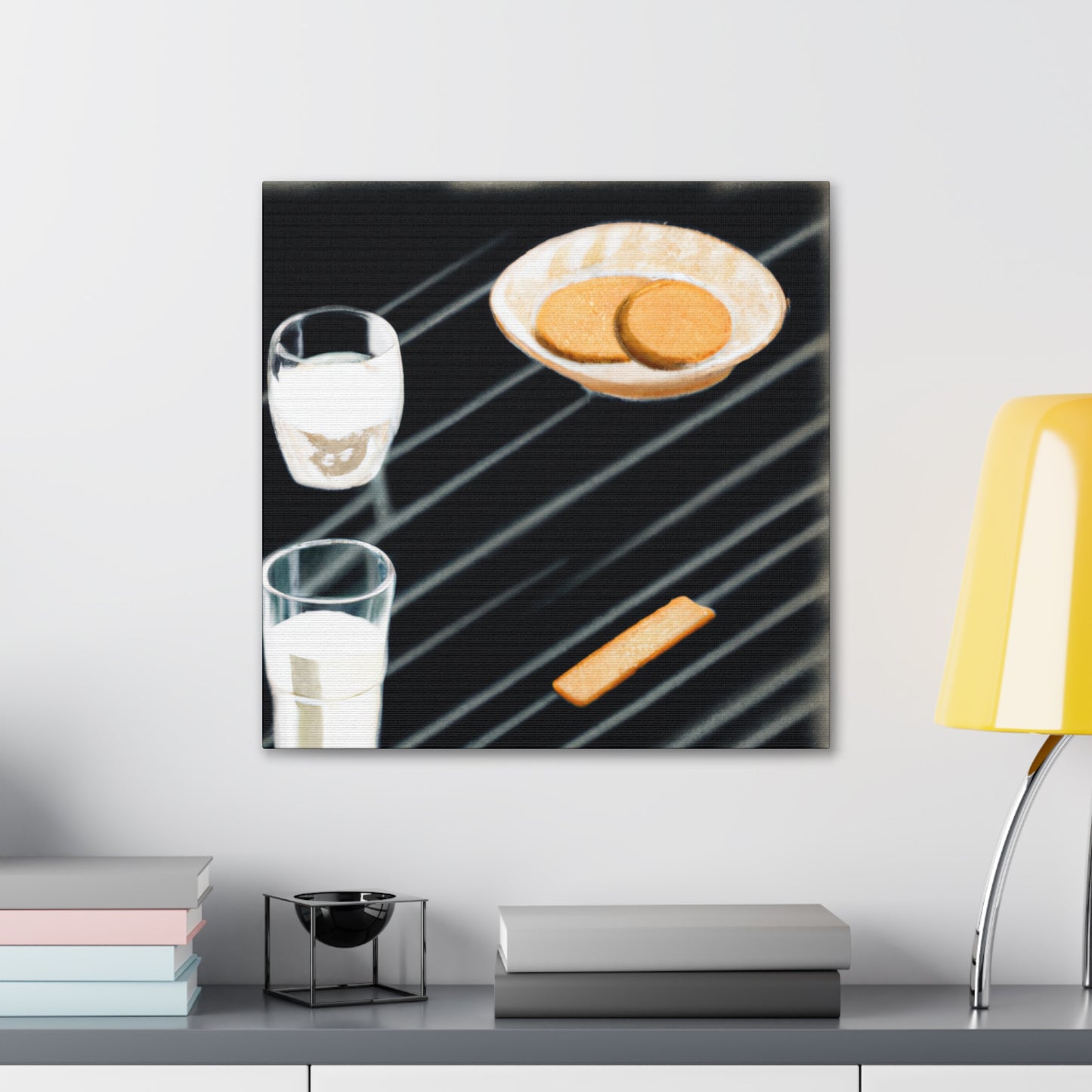 "Milk and Cookie Delight" - Canvas