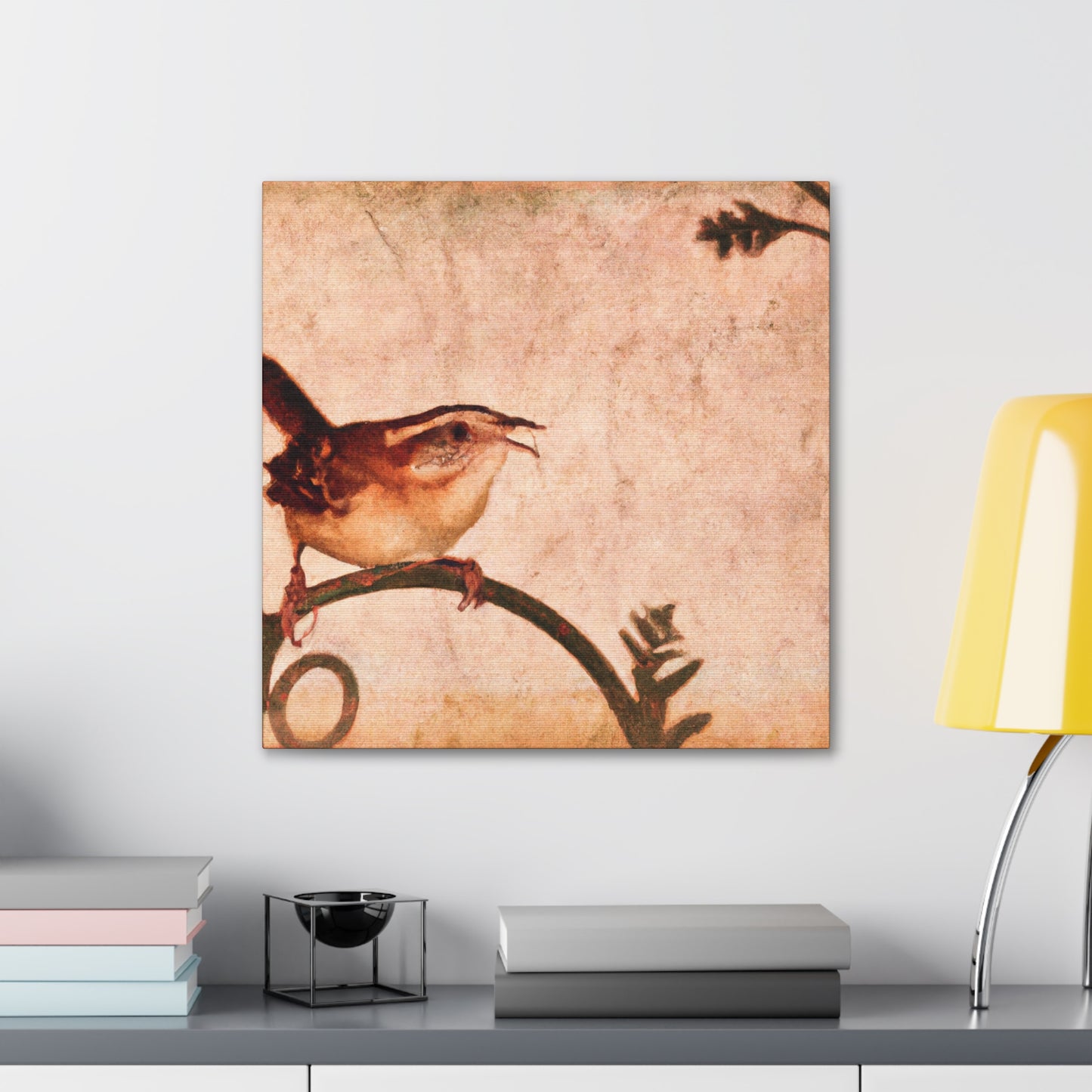 "Carolina Wren Delight" - Canvas