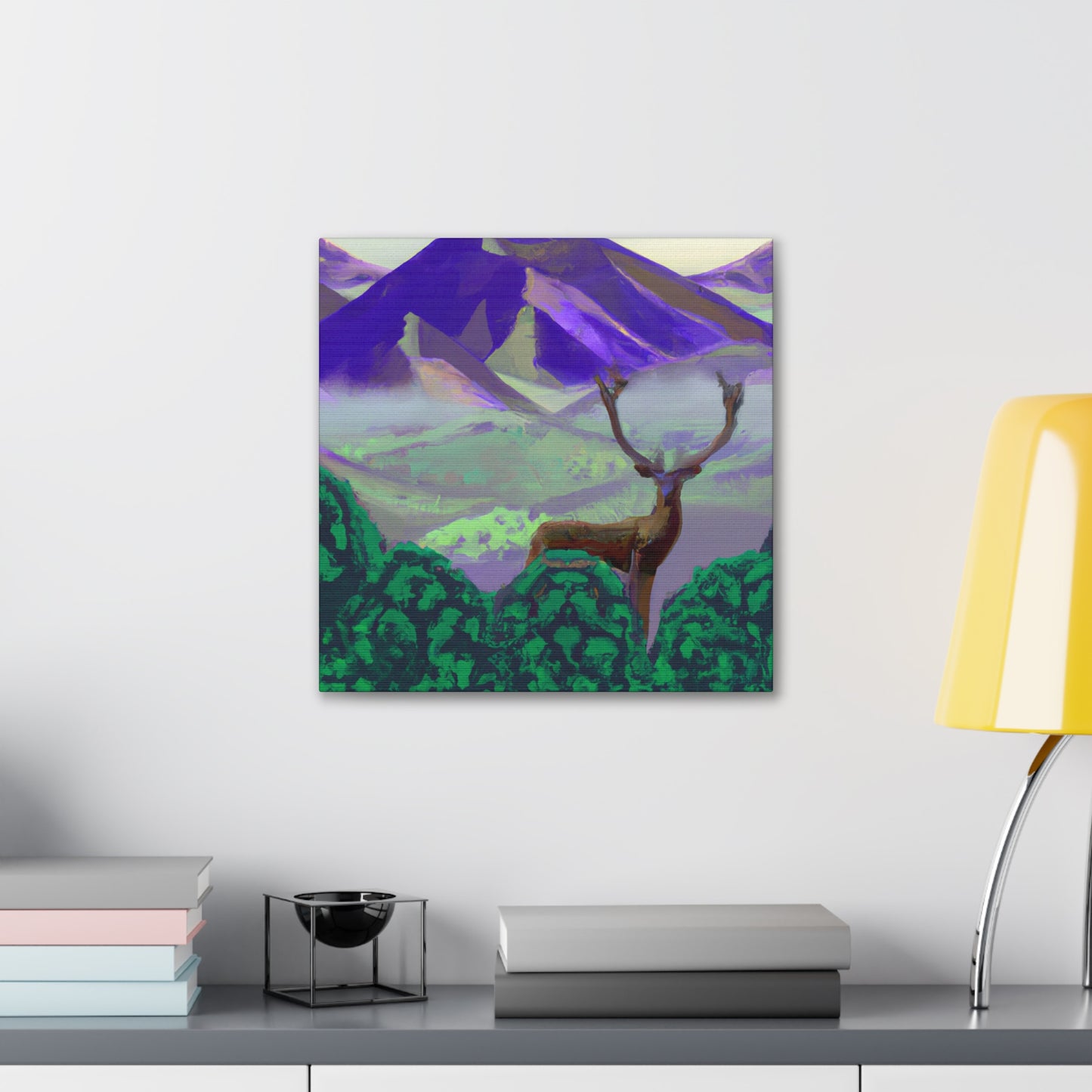 Deer in the Mist - Canvas