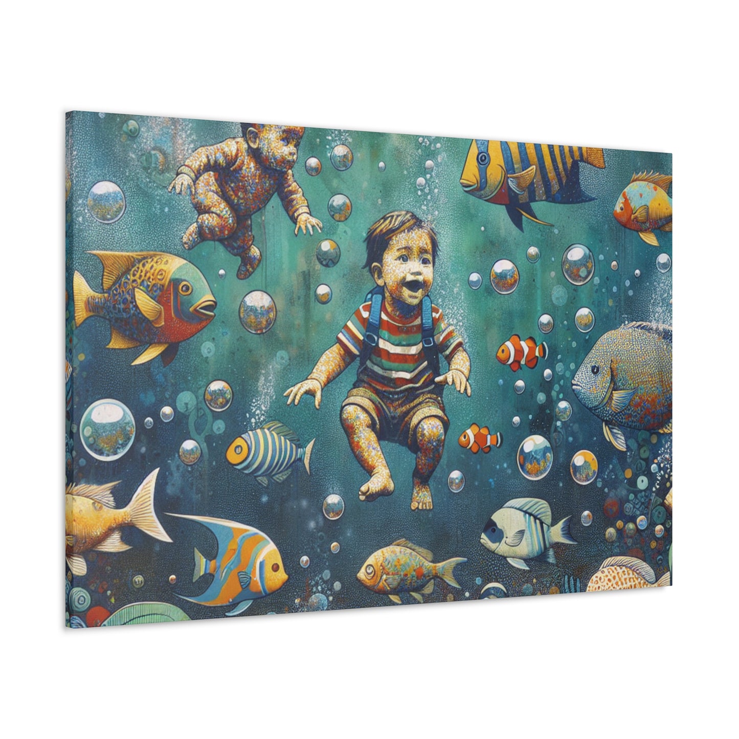 Whimsical Waters: Aquatic Bliss - Canvas