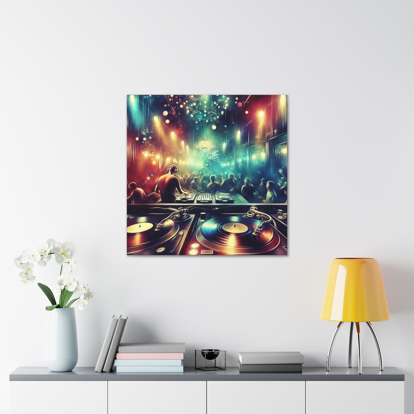 "Clubland Rhapsody Neon" - Canvas