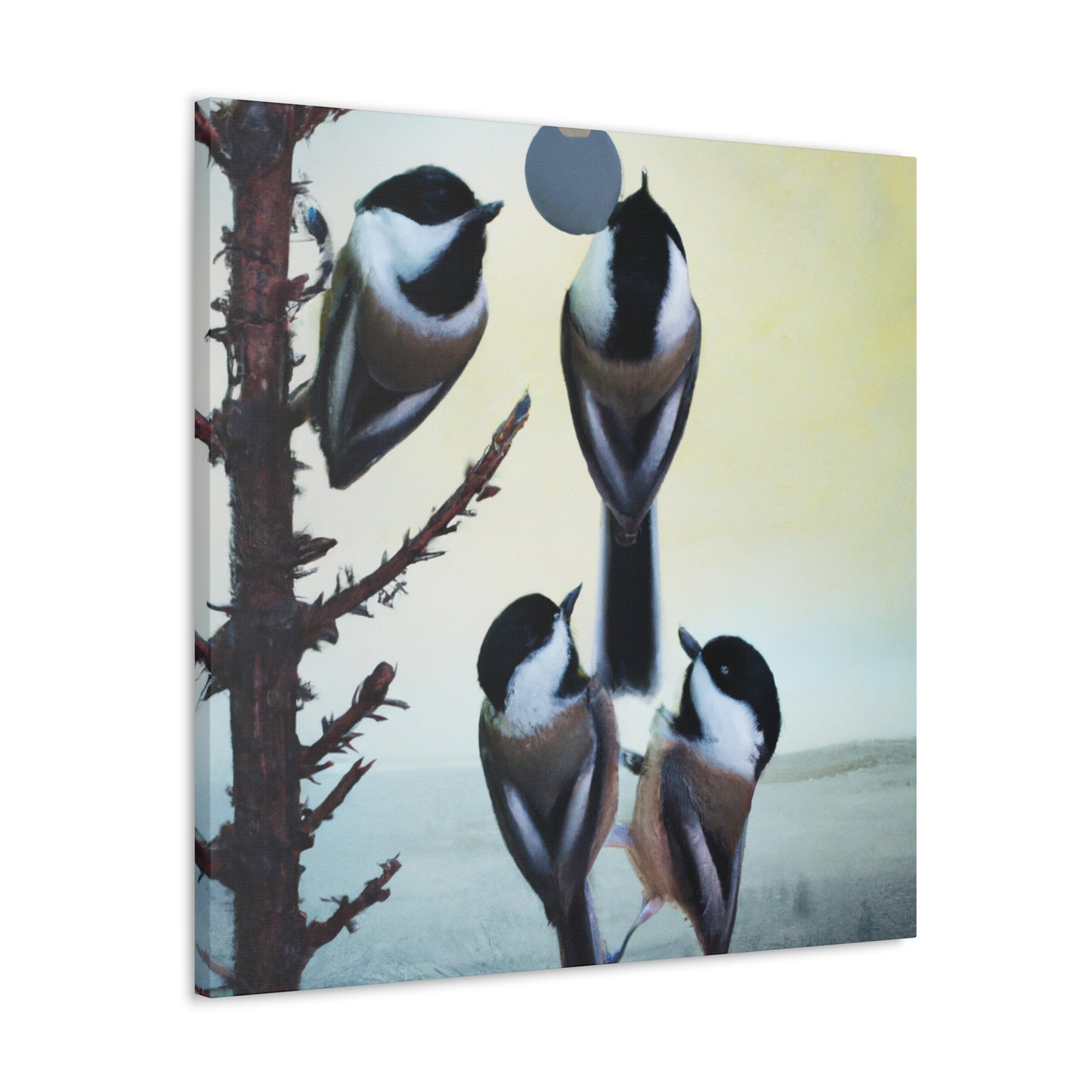 "Chickadee in Surrealism" - Canvas