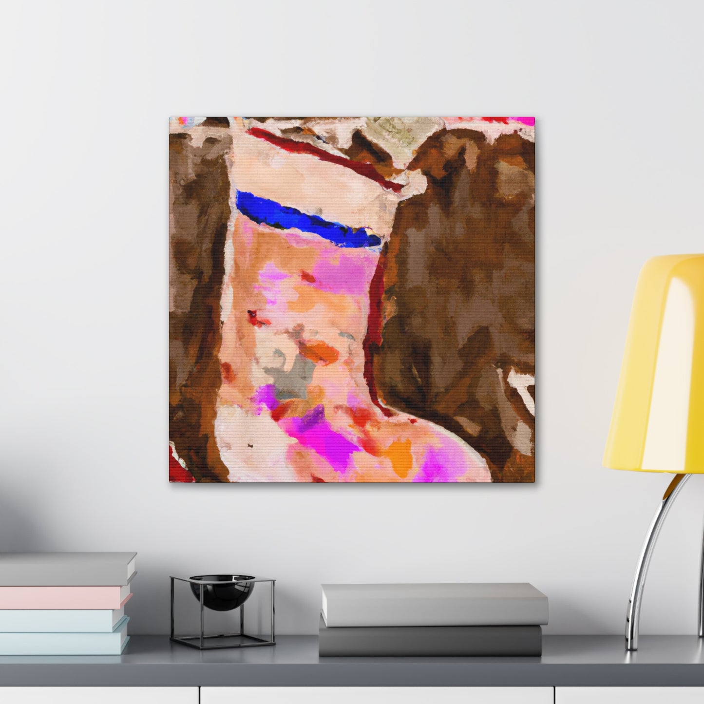 "Stocking Sheer Elegance" - Canvas