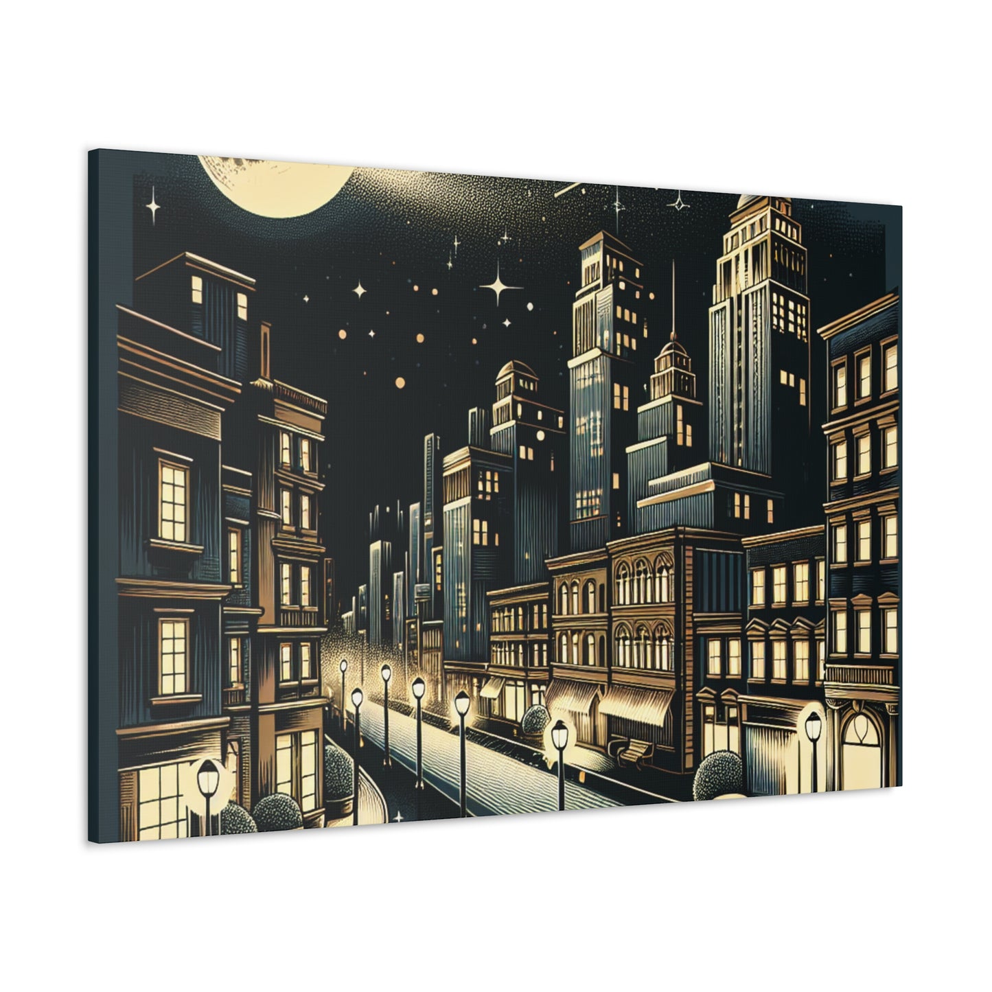 Midnight Metropolis Marvel - Canvas