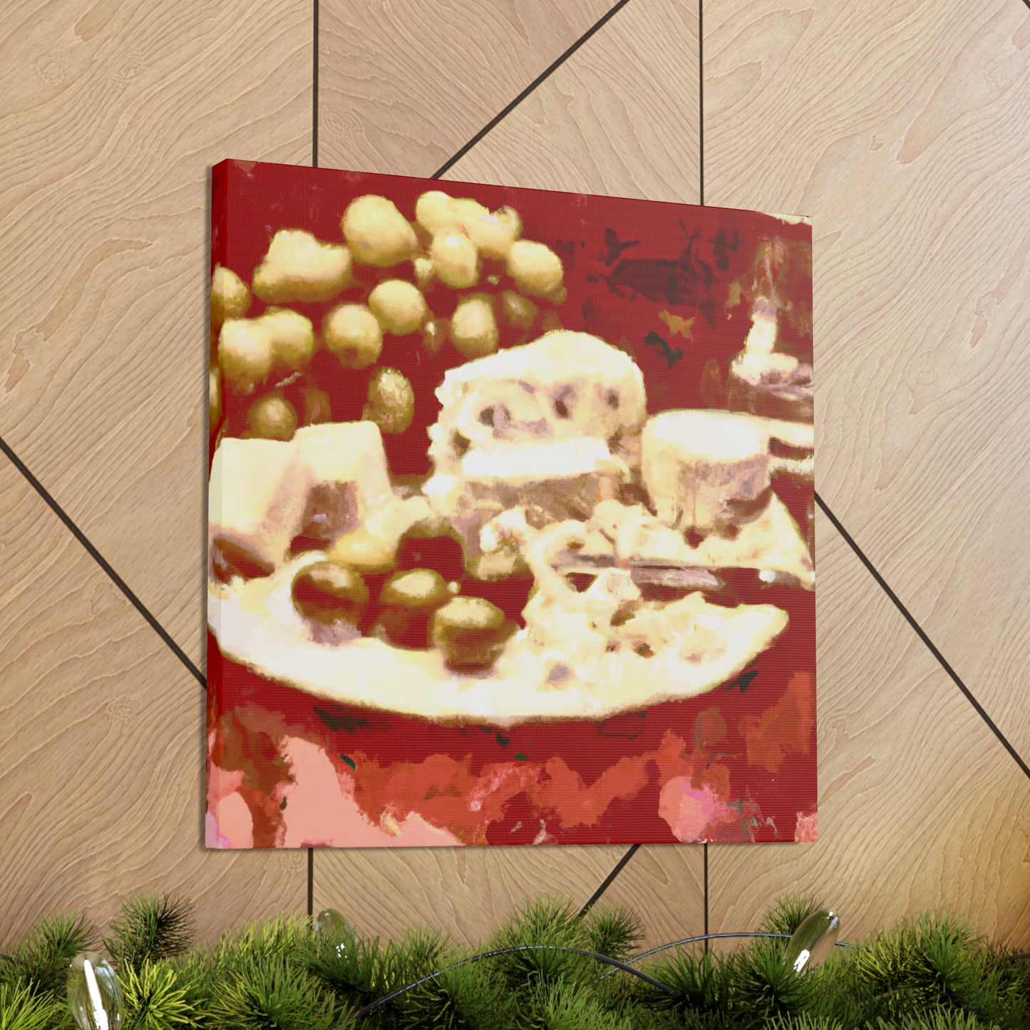 Cheese and Grapes Ablaze - Canvas