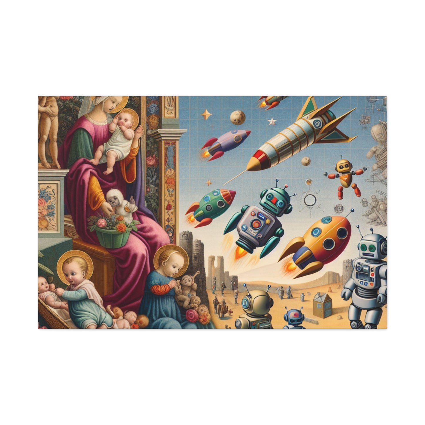 "Mechanical Marvels: Celestial Quest" - Canvas