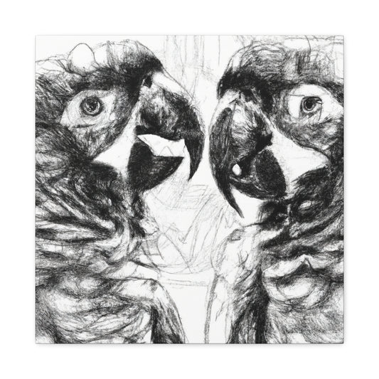 Amazon Paradise Parrots - Canvas