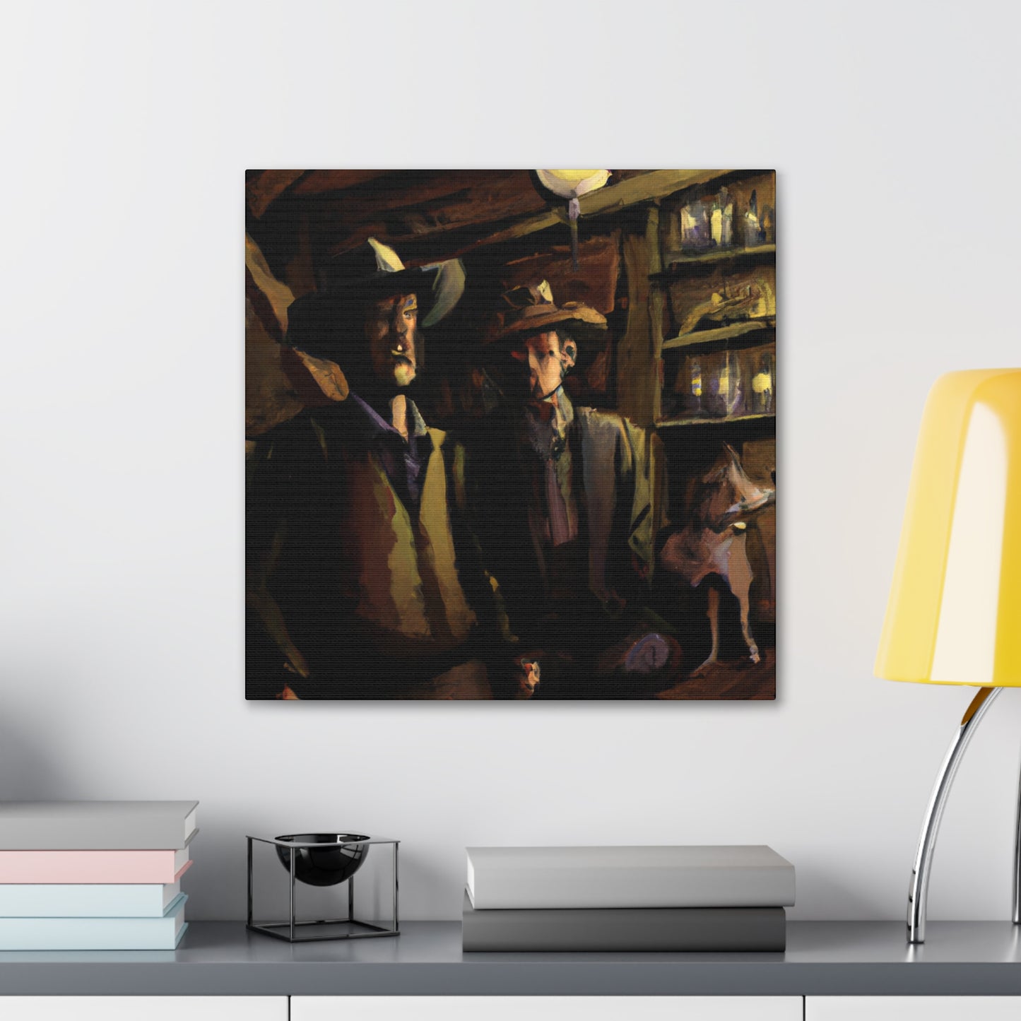 "Saloon Dance Party Scene" - Canvas