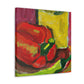 "Cascading Peppers Fauvism" - Canvas