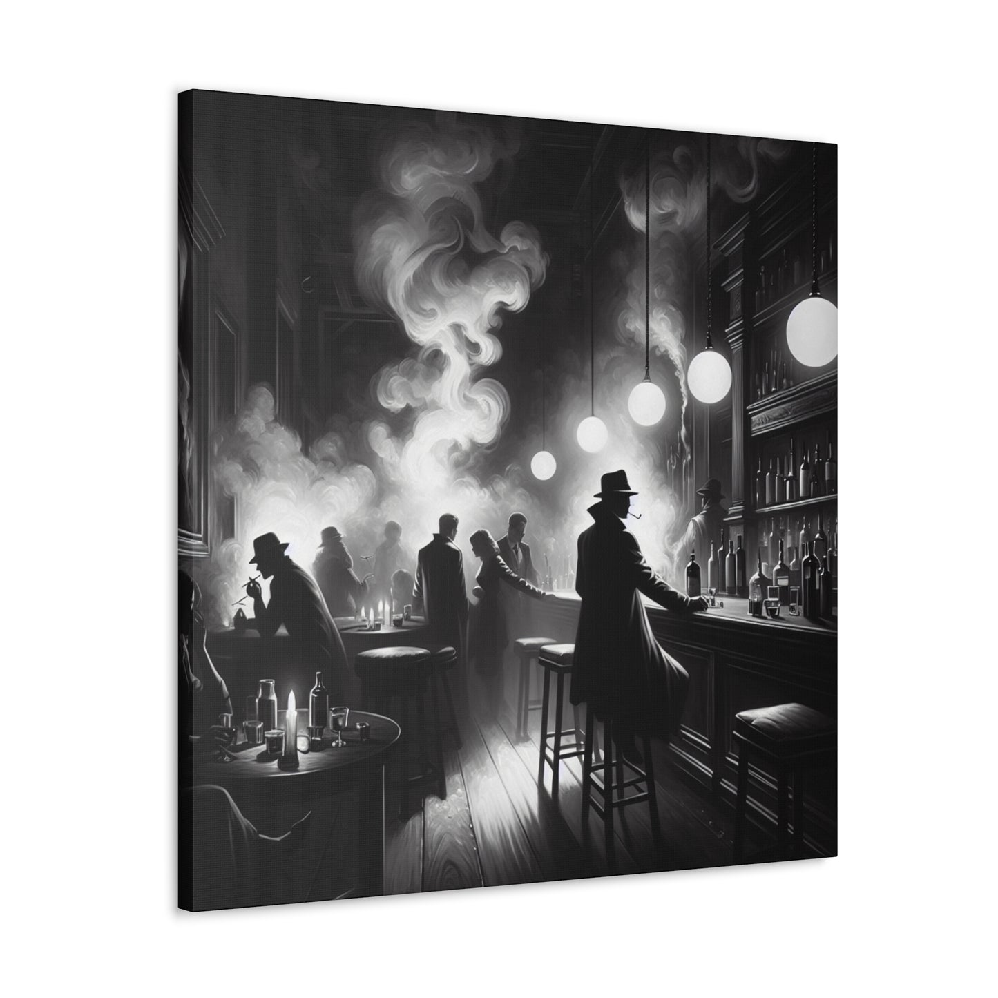 Misty Tavern Revelry - Canvas