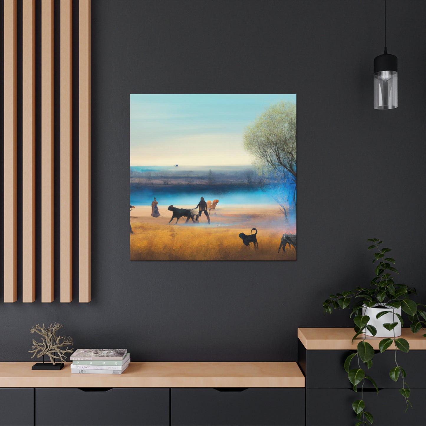 "Cattle Herding vista" - Canvas