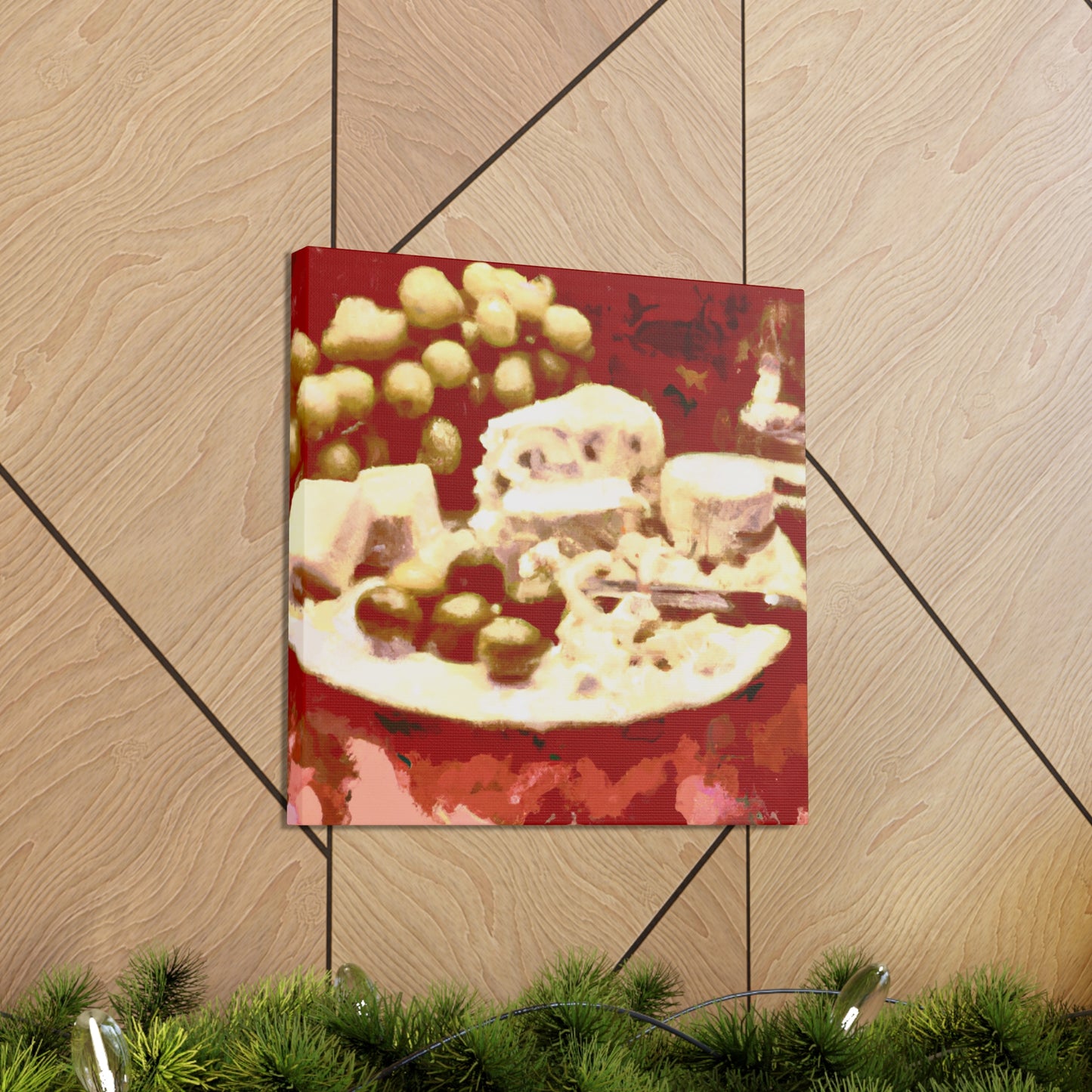 Cheese and Grapes Ablaze - Canvas