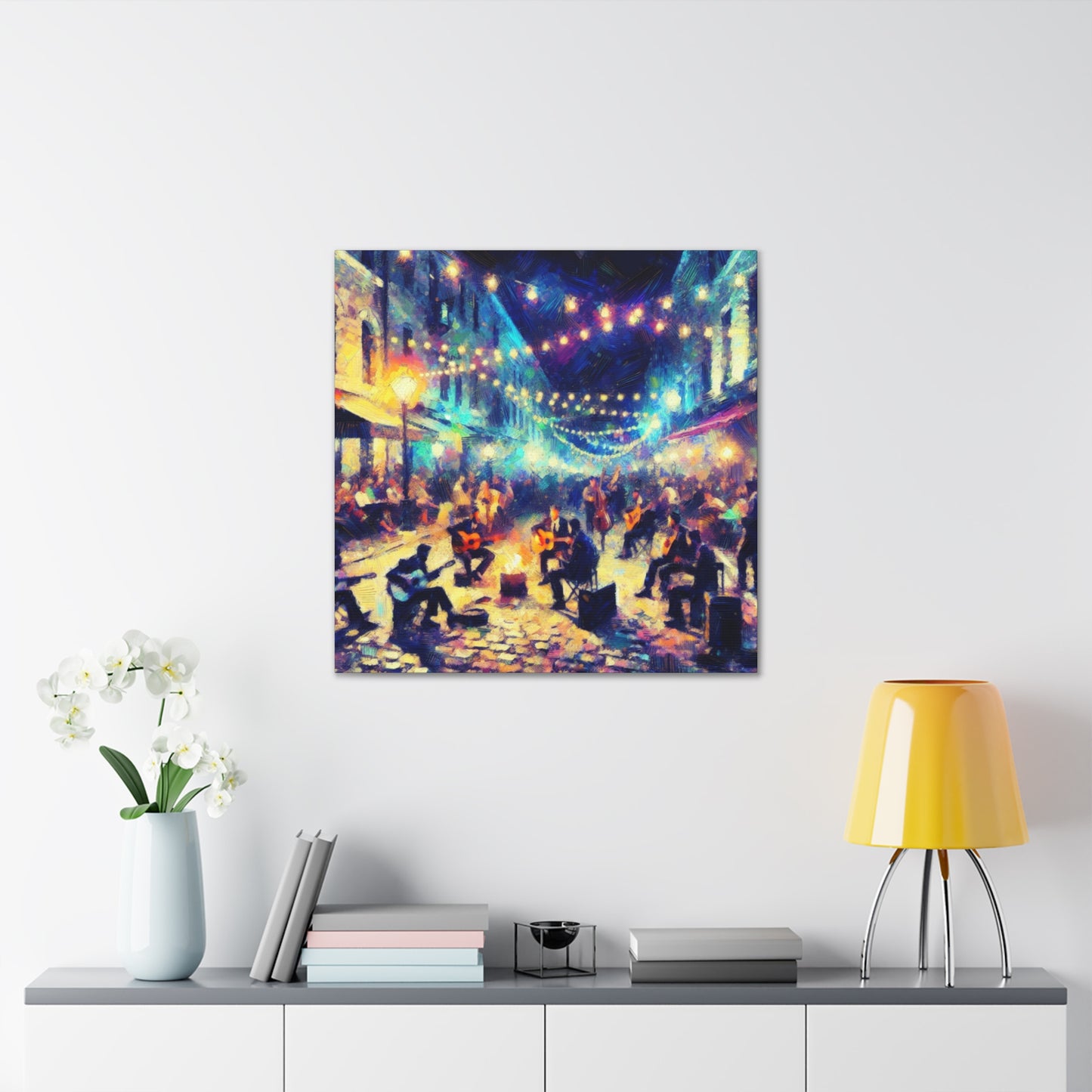 Vibrant Street Serenade - Canvas