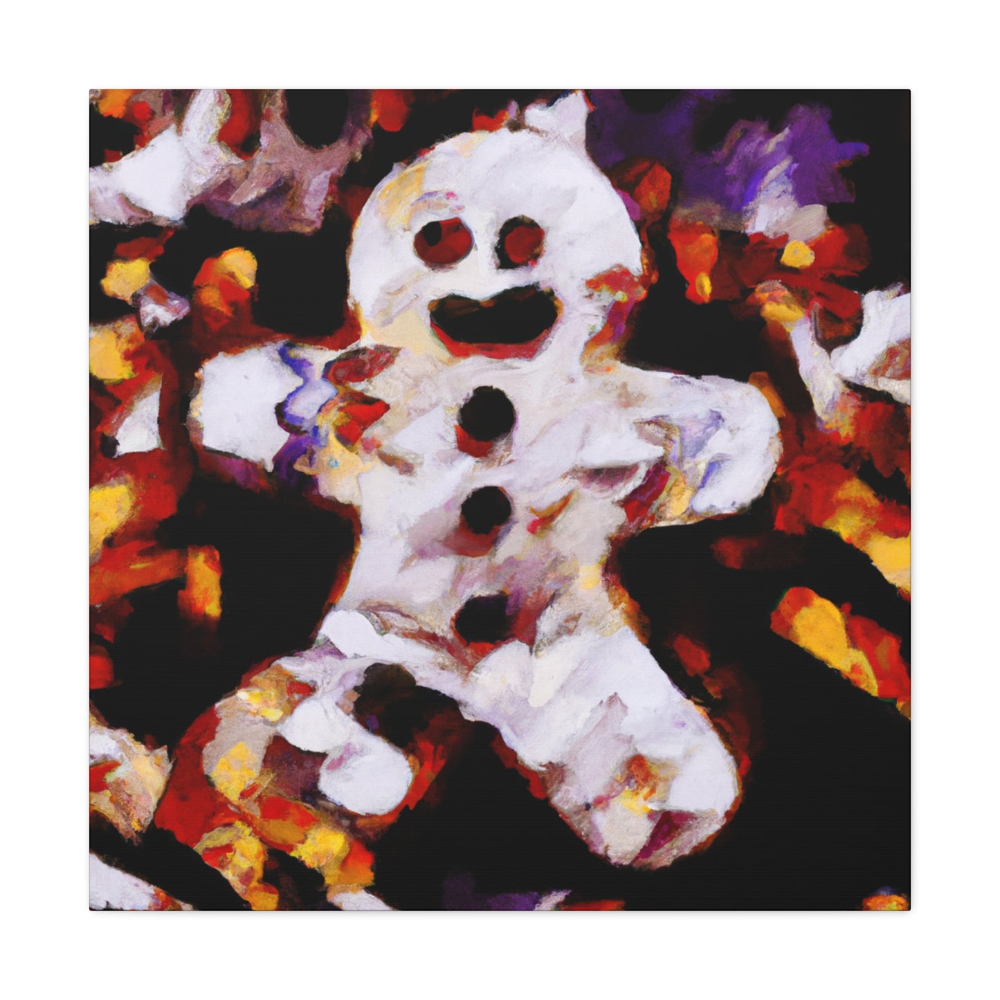 "Gingerbread Man Abstracted" - Canvas