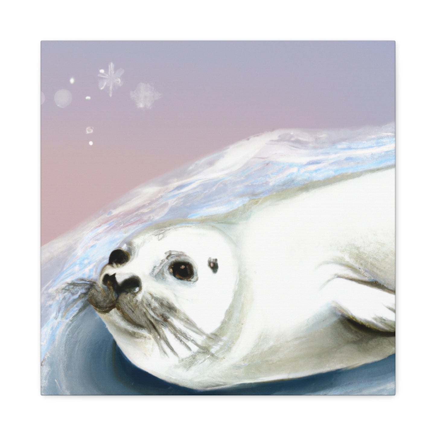 Harp Seal in Art Deco - Canvas