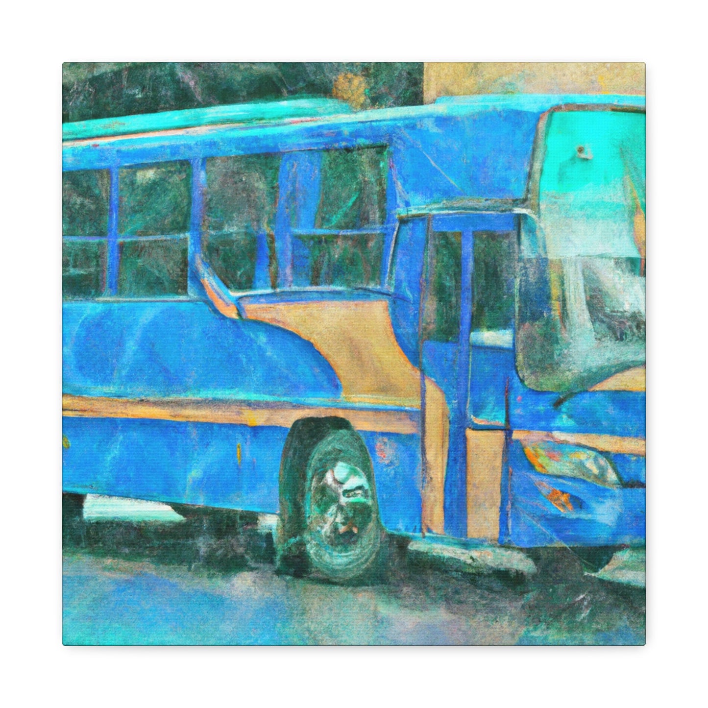 Bus of Colorful Hues - Canvas