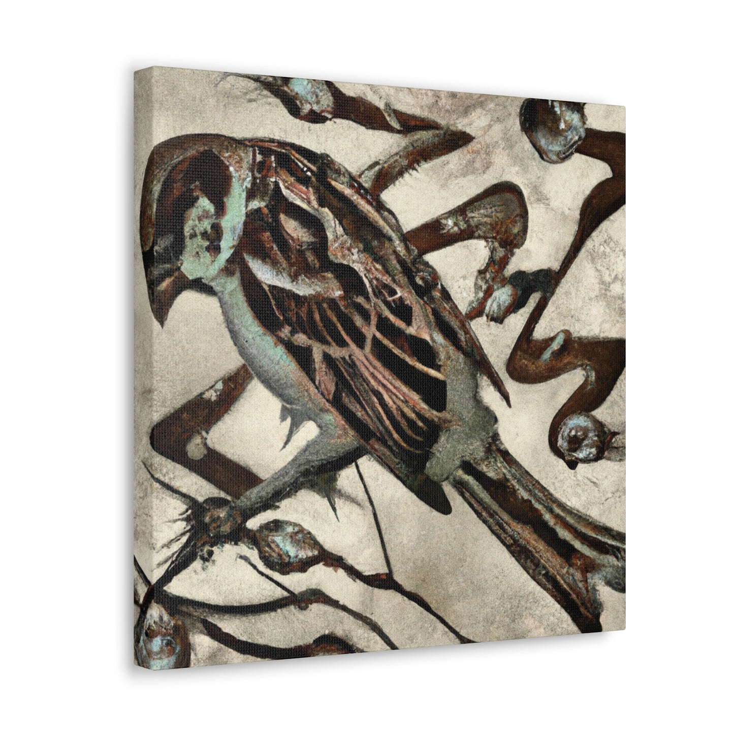 Singing Song Sparrow - Canvas