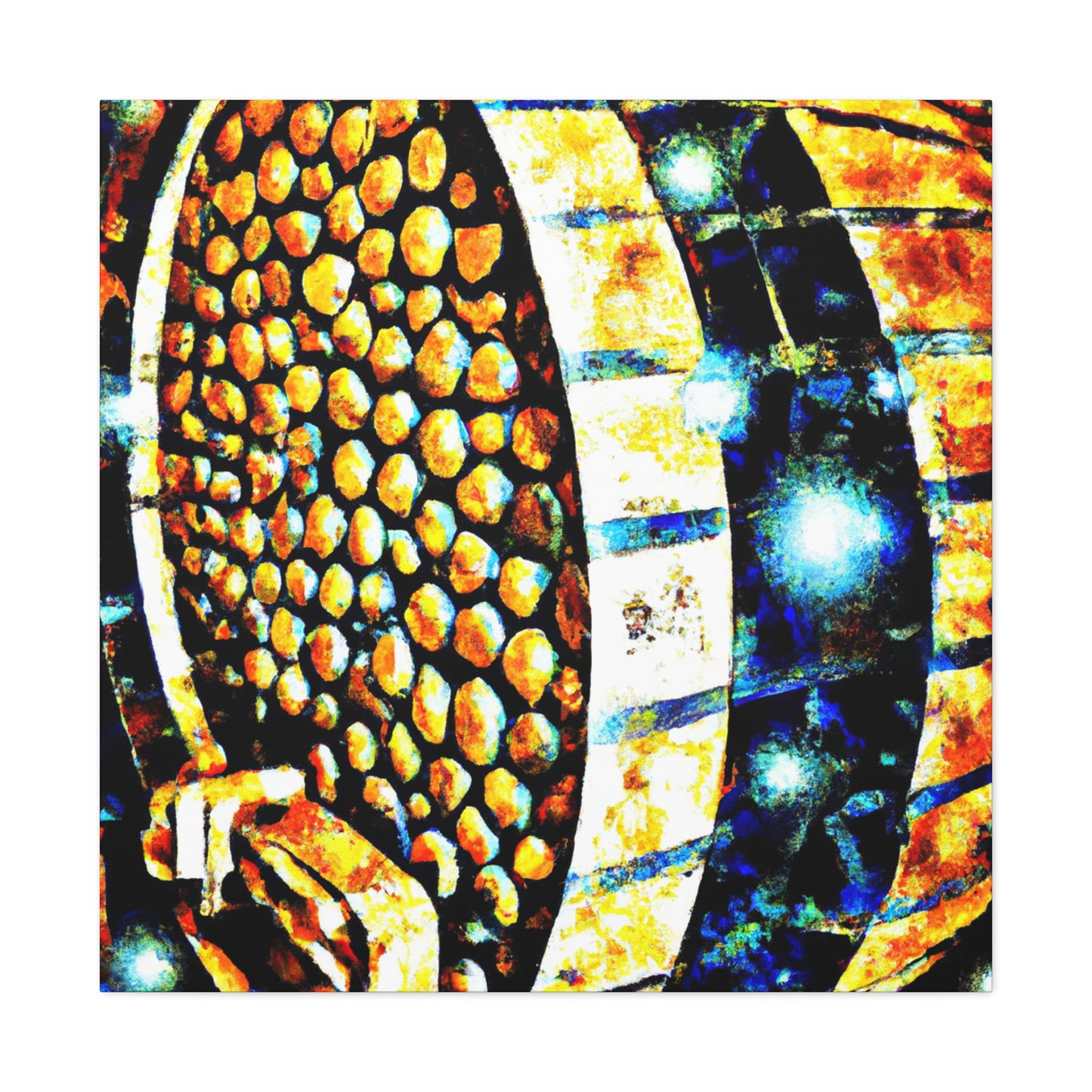 Whiskey Barrel Pointillism - Canvas