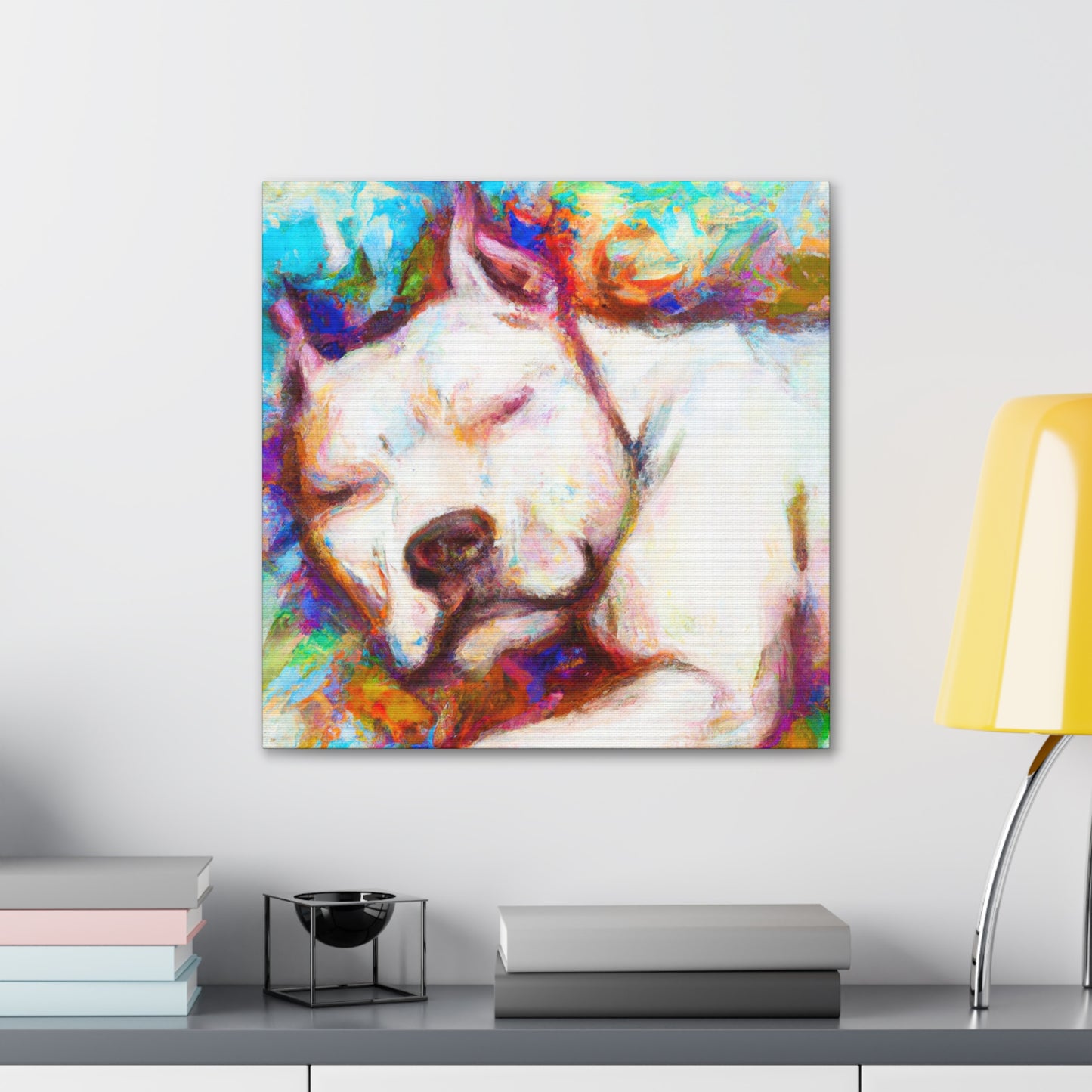 Pitbull in Impressionism - Canvas