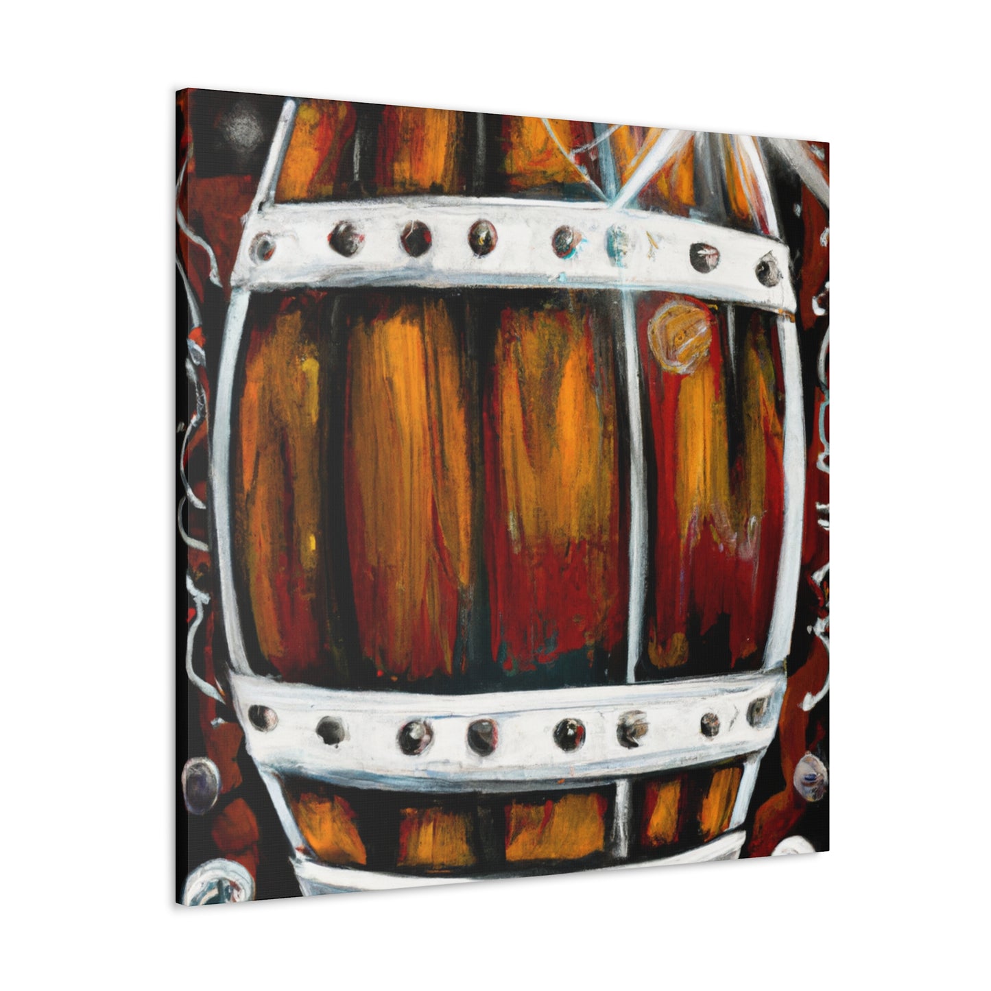 "Aging Whiskey Barrells" - Canvas