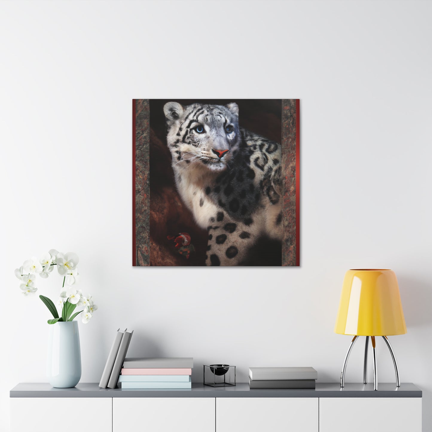 "Snow Leopard Reverie" - Canvas