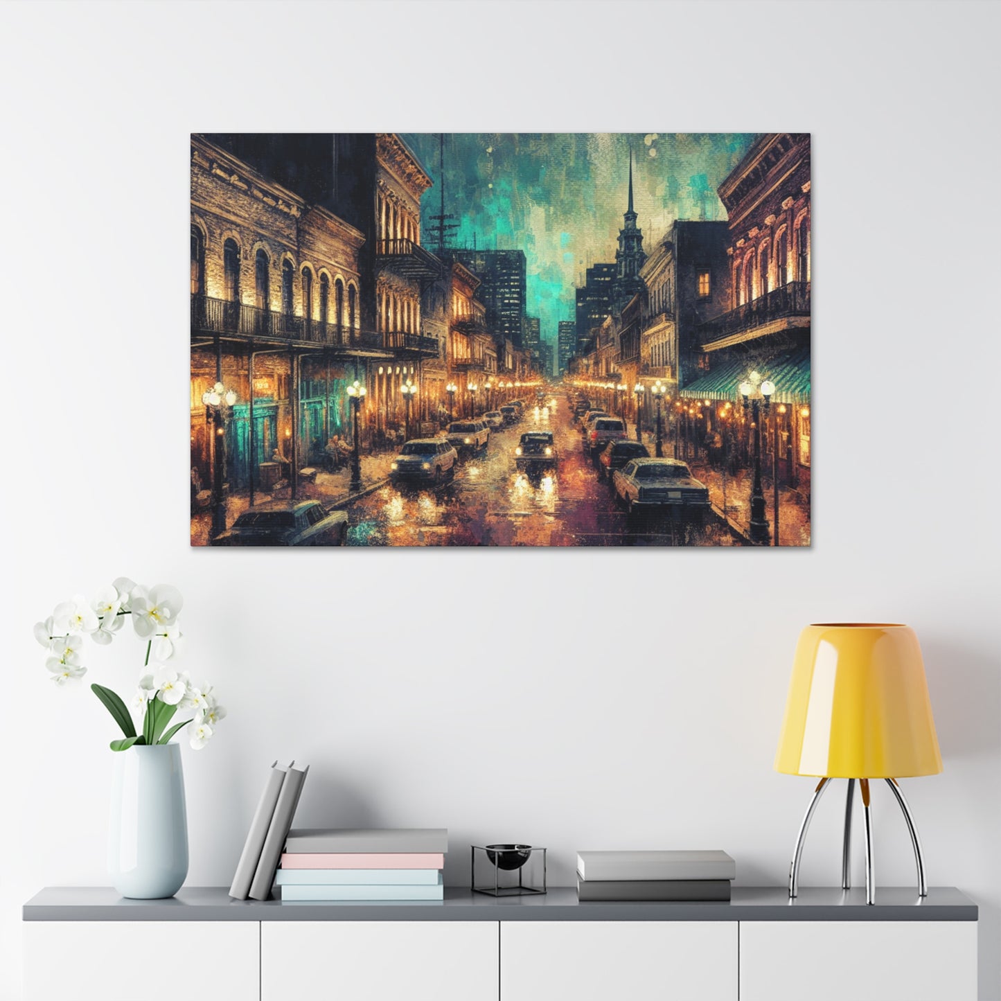 "City Lights Unveiled" - Canvas