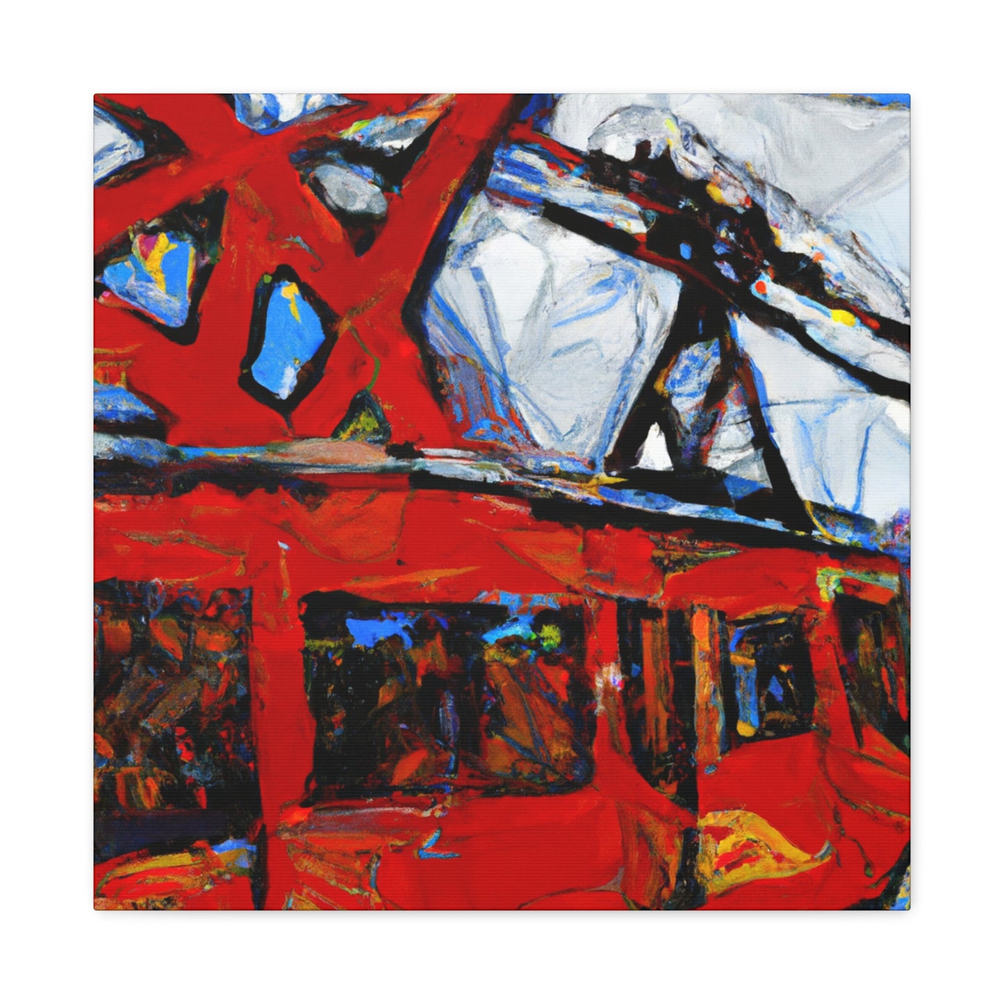 "Cable Car Expressionism" - Canvas