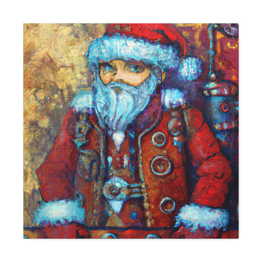 "Santa in Steampunk Magic" - Canvas