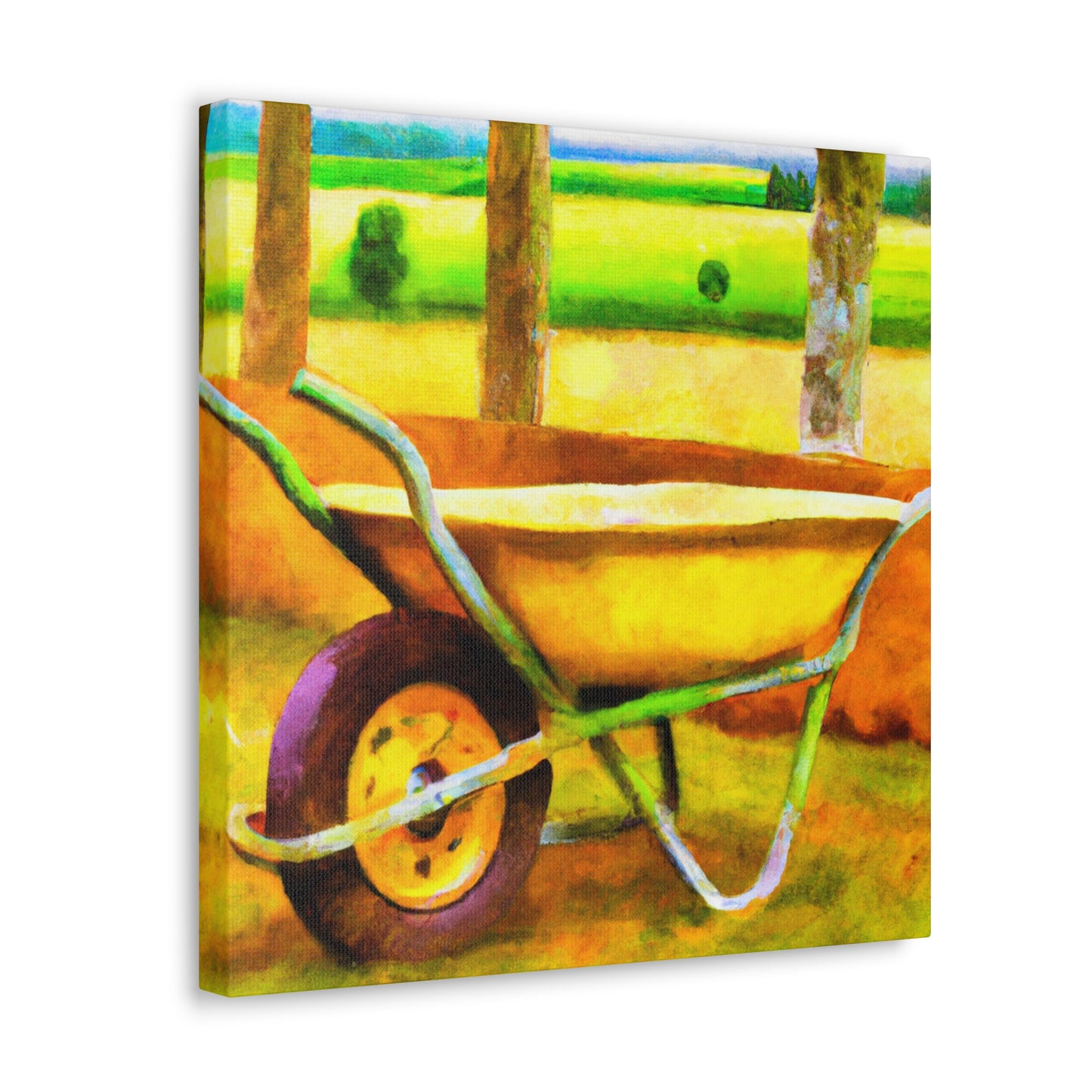 Wheelbarrow in Bloom. - Canvas