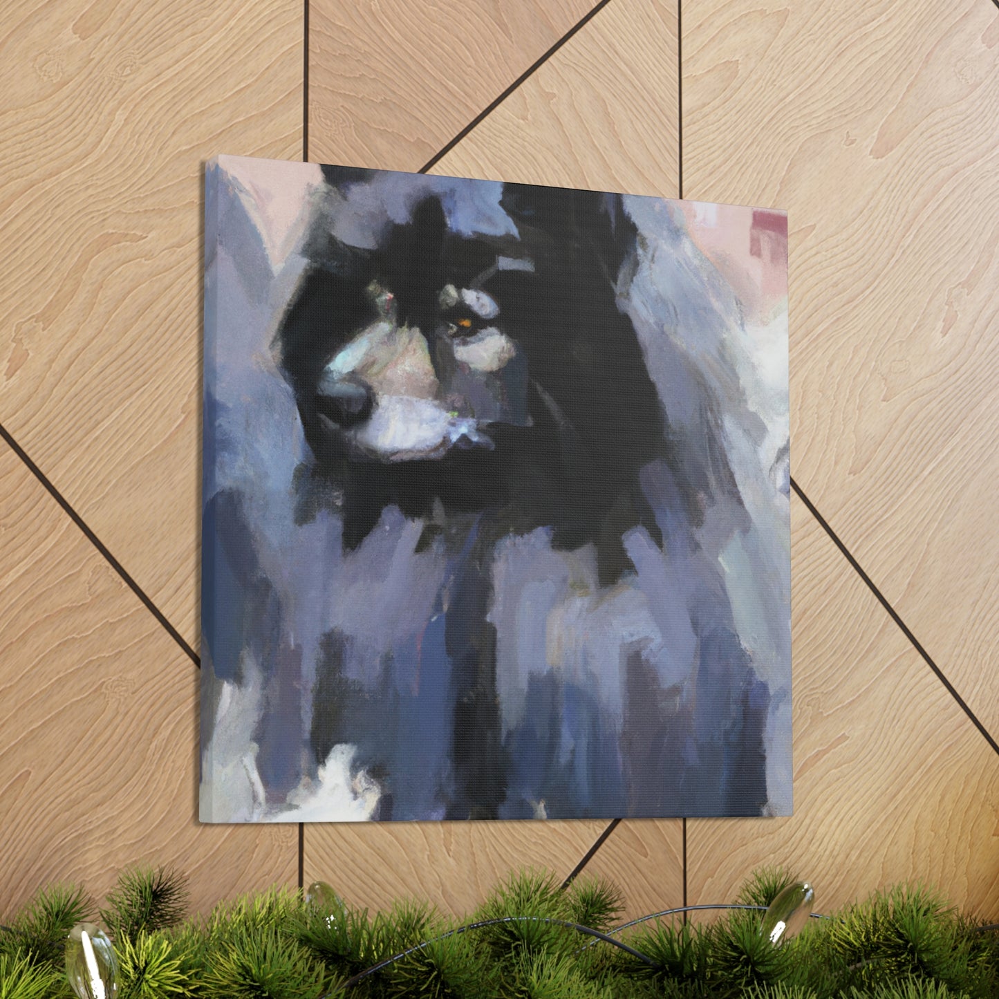 "Keeshond in Abstraction" - Canvas