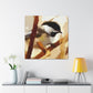 "Chickadee Avidly Dreaming" - Canvas