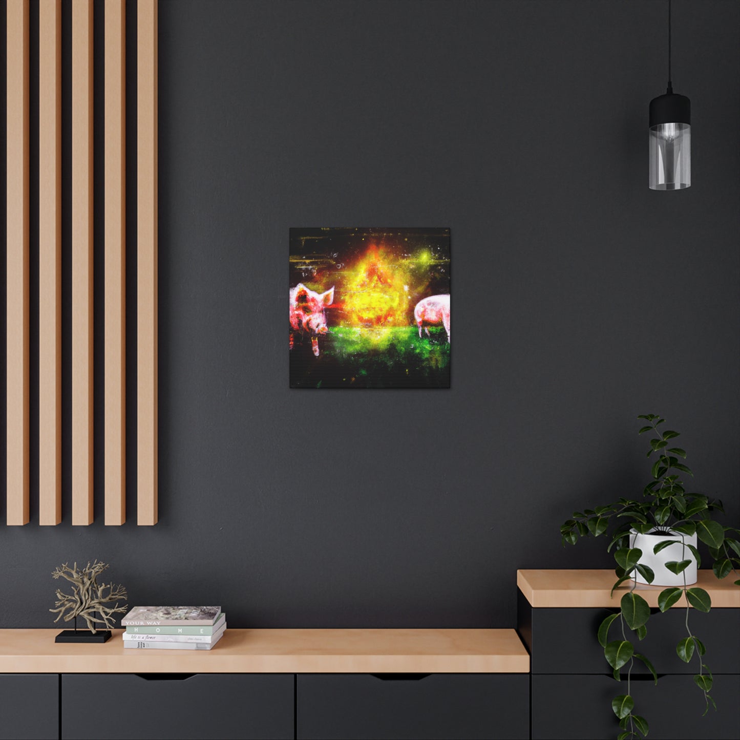 Pig's Surreal Dream - Canvas