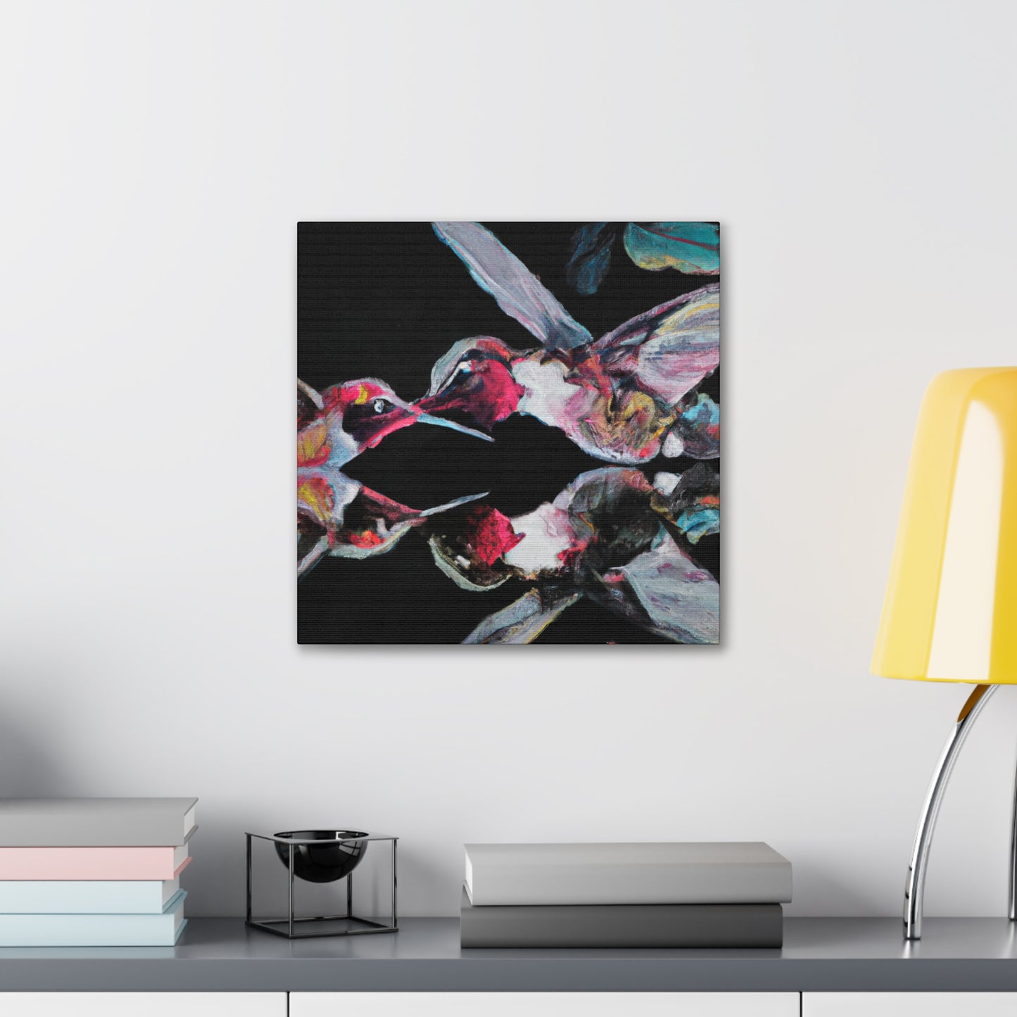 "Ruby-throated Hummingbird Hyperrealism" - Canvas