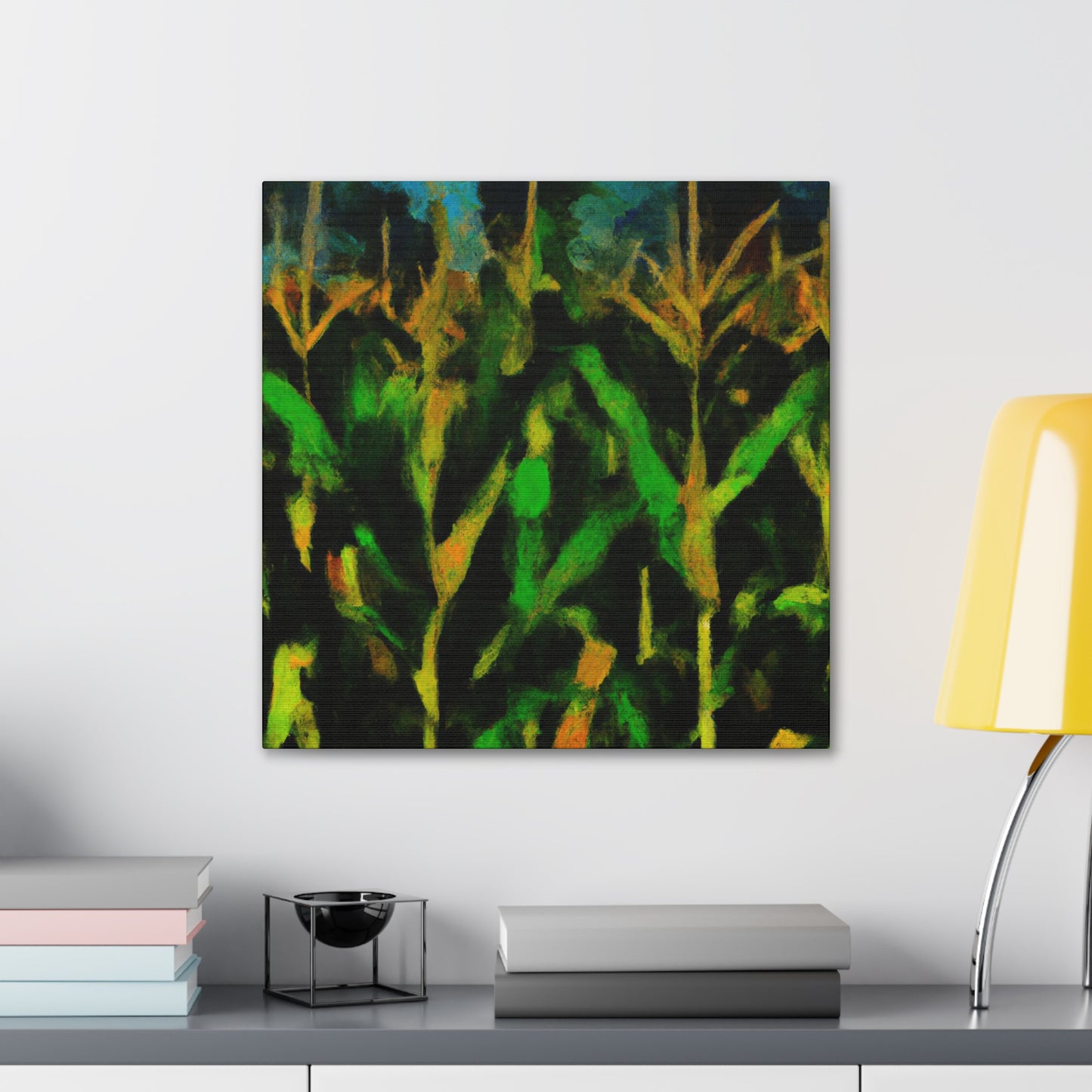 Cornfield Under Moonlight - Canvas