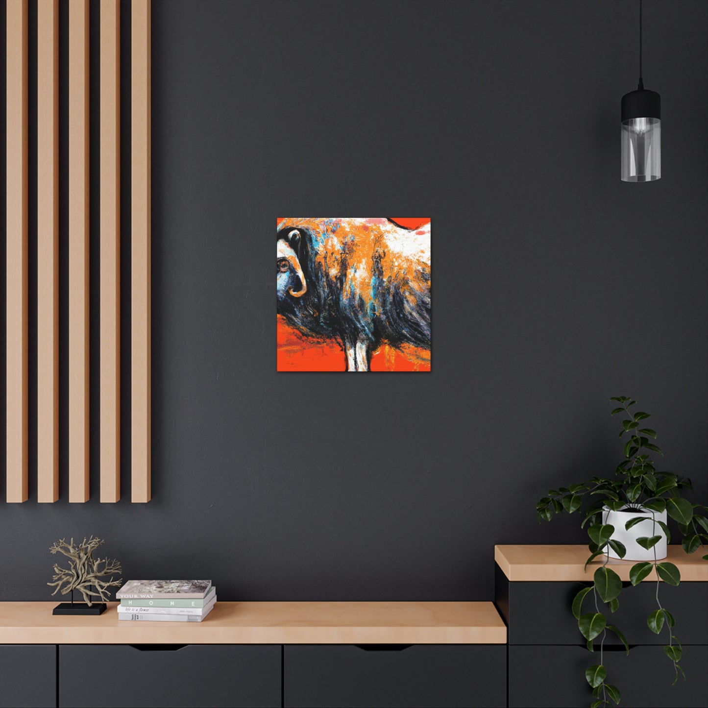 Musk Ox Epic Struggle - Canvas