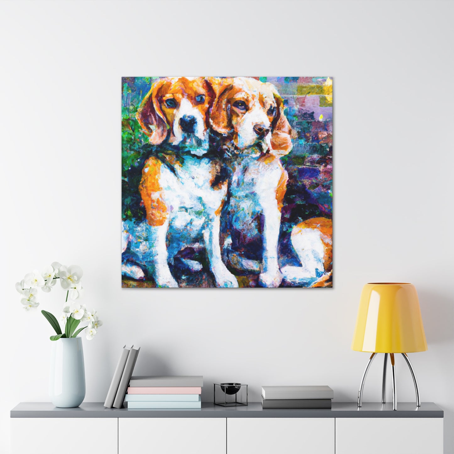 Beagle in the Meadow - Canvas