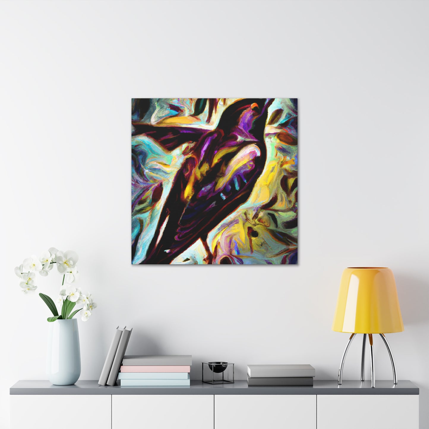 "Starling Symphony in Deco" - Canvas