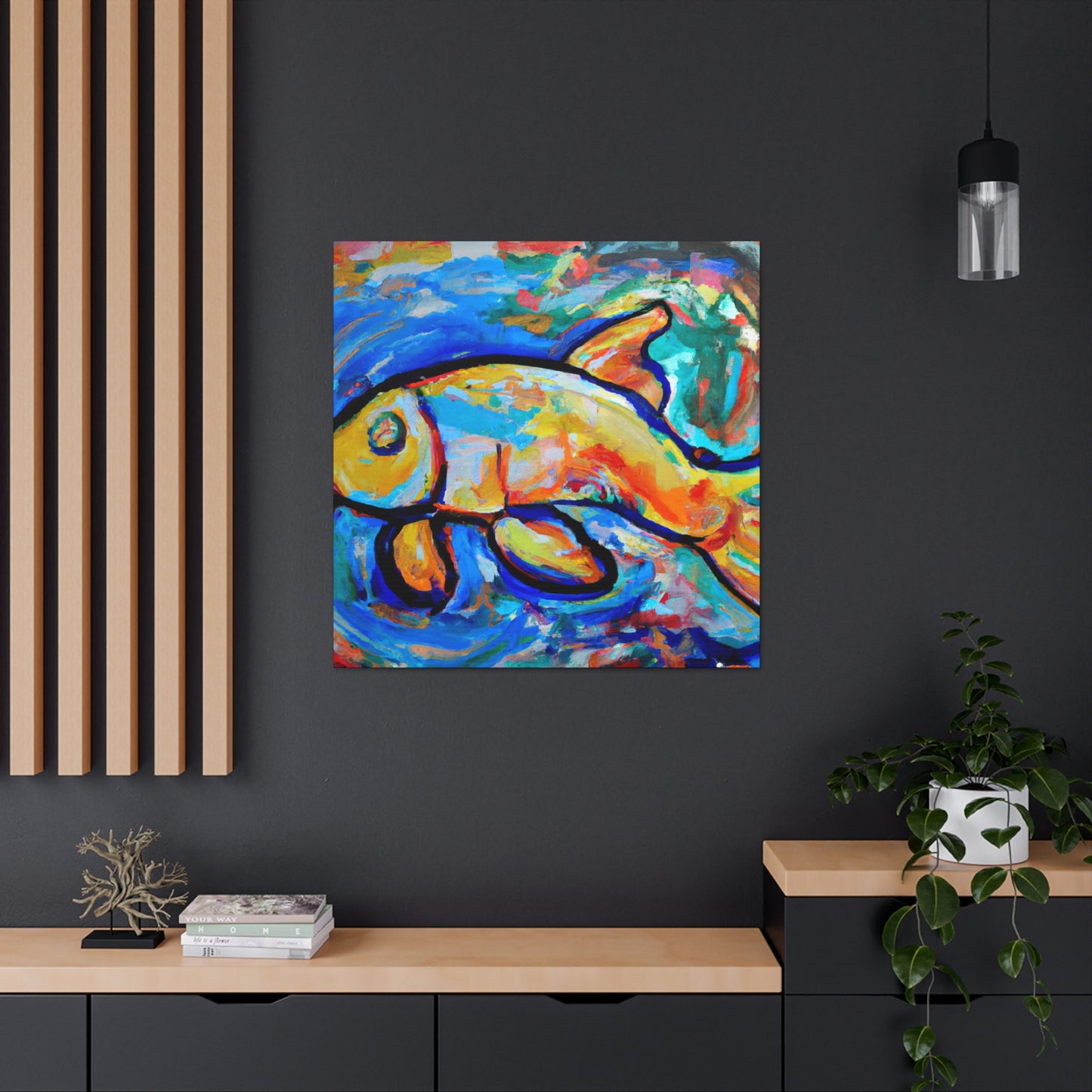 Rainbow Fish Abstracted - Canvas