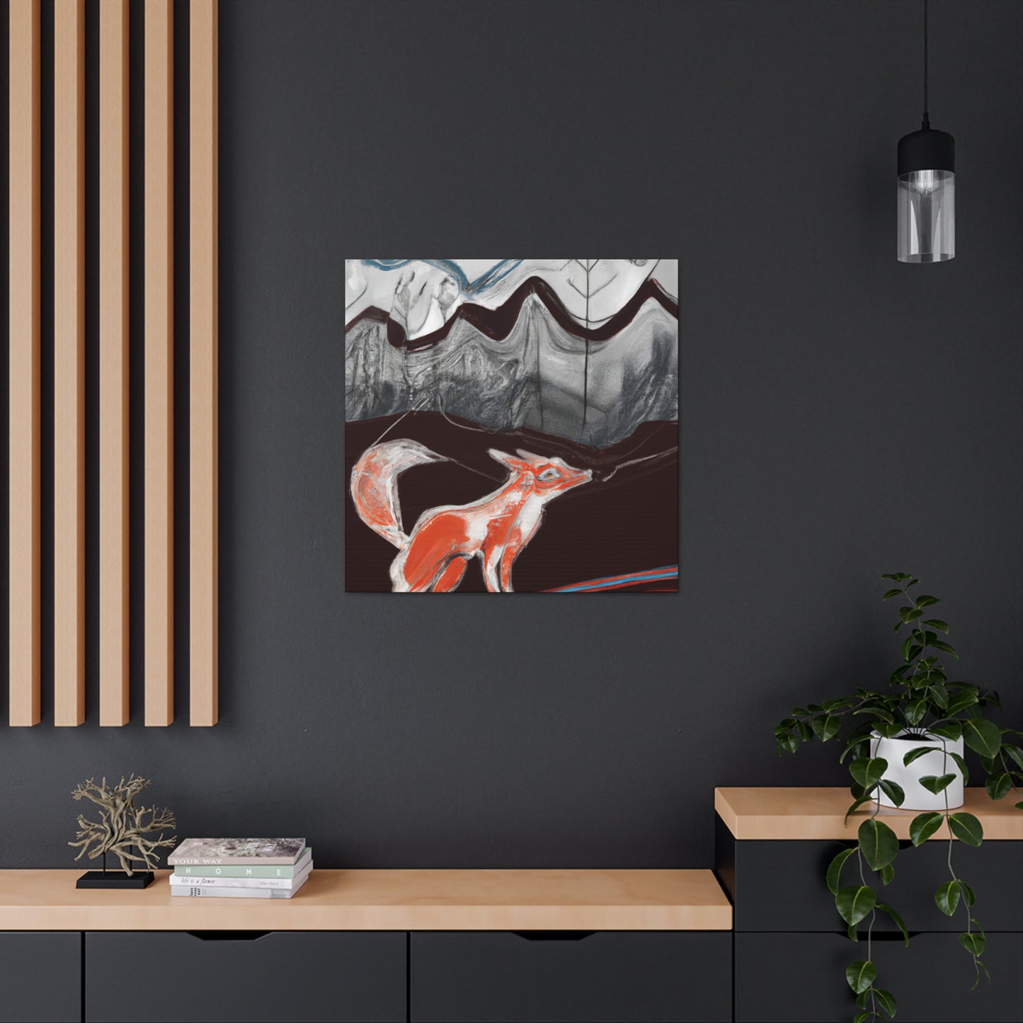 Fox in Reflection - Canvas