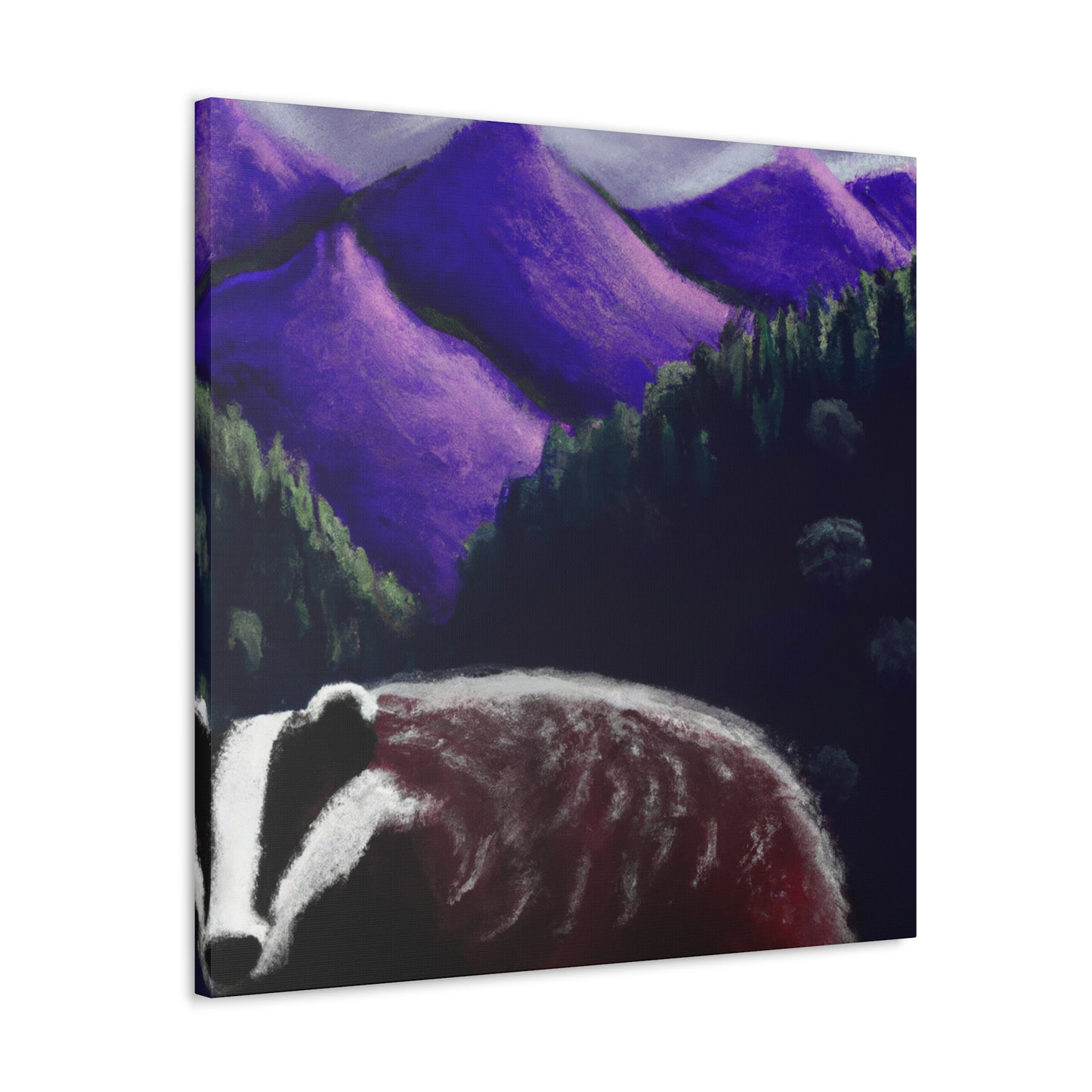 "Badger in the Spotlight" - Canvas