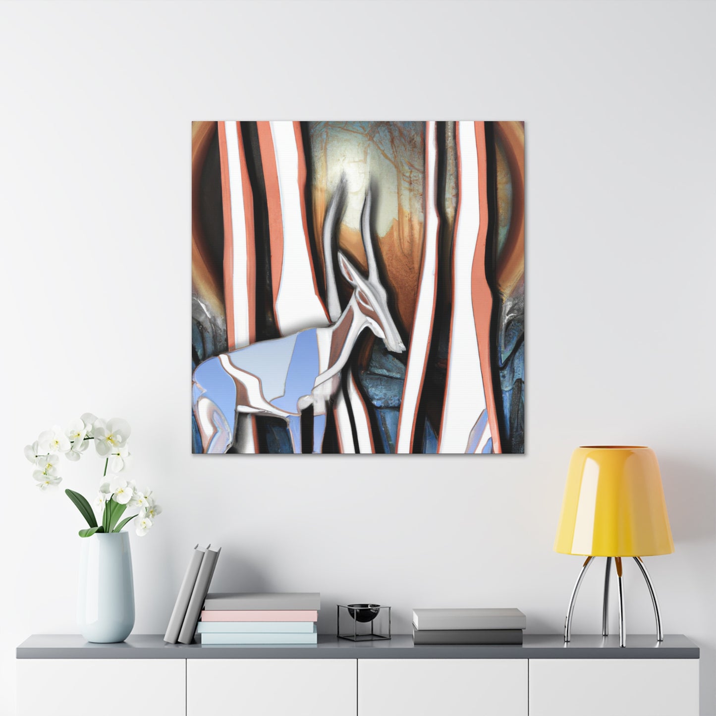 "Chamois in Art Deco" - Canvas