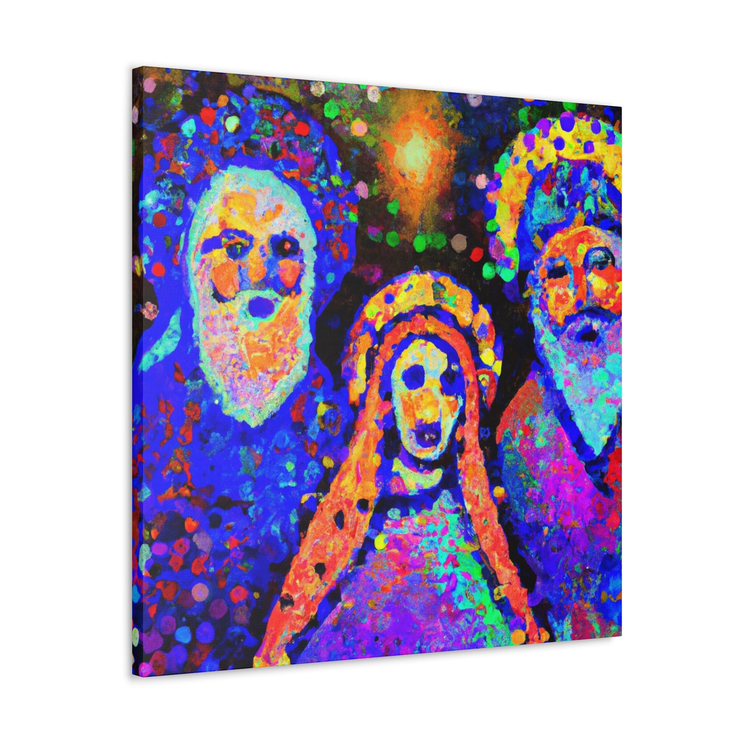 Three Wisemen Pointillism - Canvas