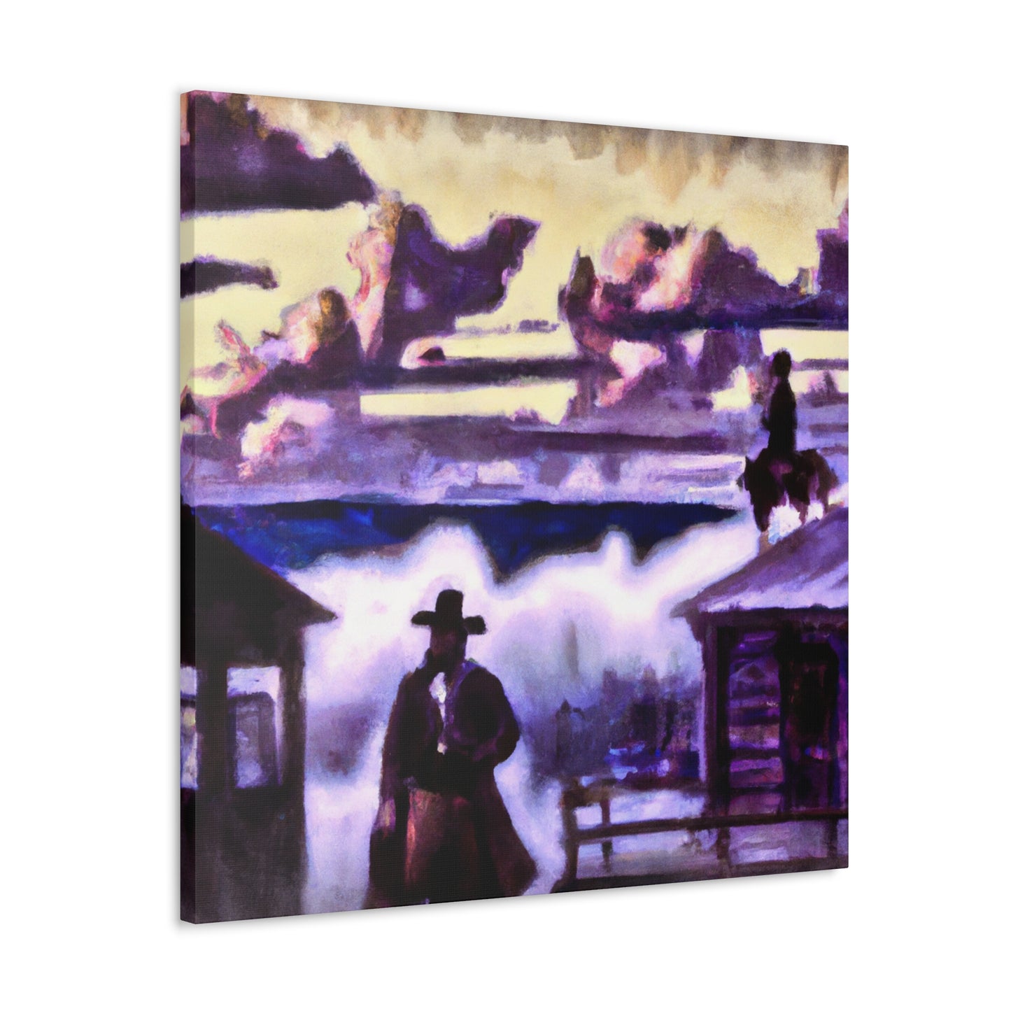 "Frontier Town Reflection" - Canvas