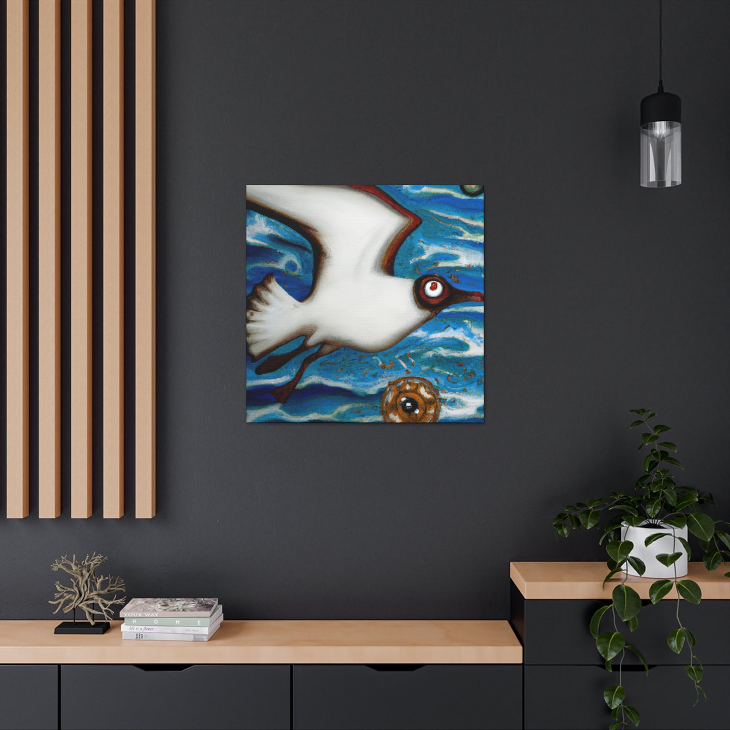 "Seagull in Heaven's Light" - Canvas