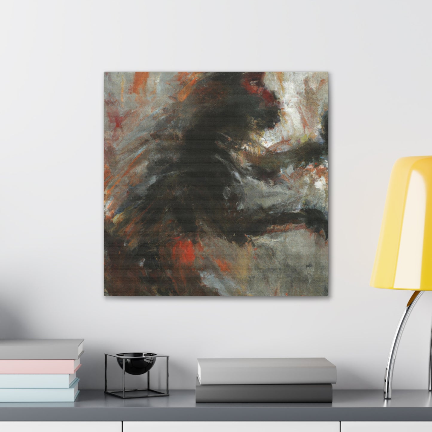 Monkeys in Moonlight. - Canvas