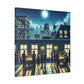 "Majestic Nocturnal Urban Bliss" - Canvas