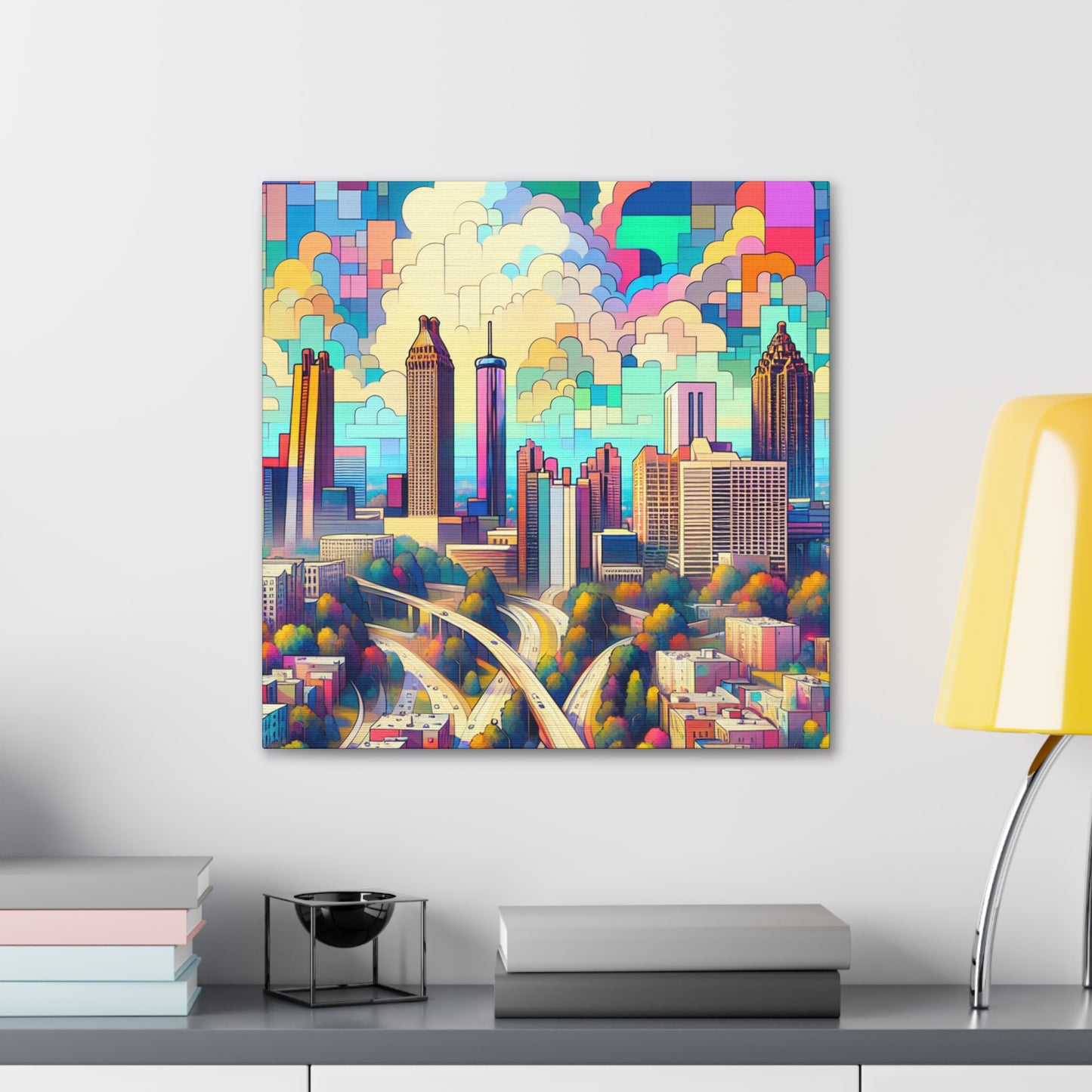 Urban Symphony in Atlanta - Canvas