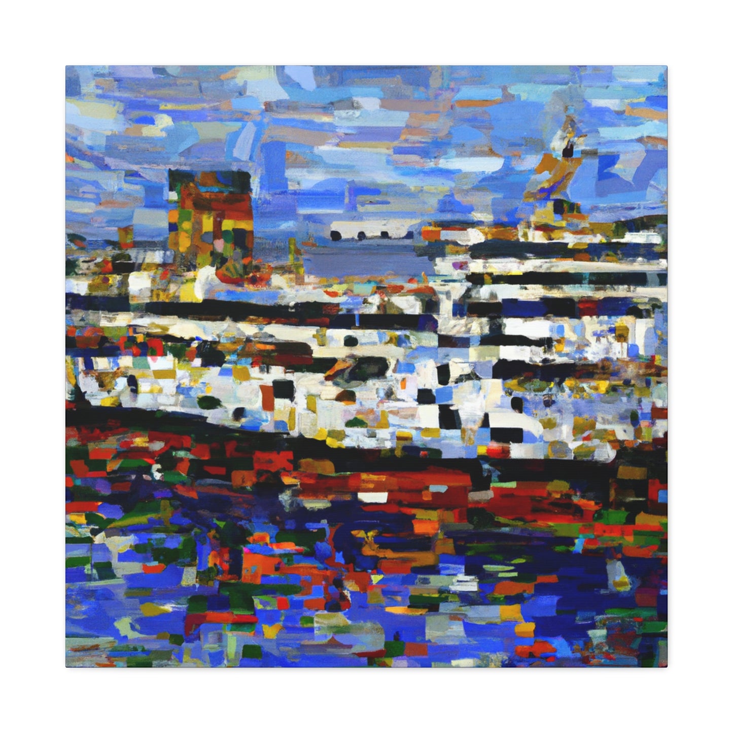 Ferry on the Seine - Canvas