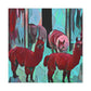 Alpaca Dreamscape Painting - Canvas