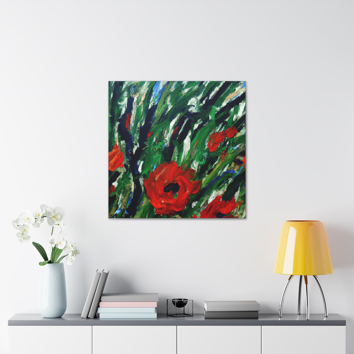 Poppies In Abstract - Canvas